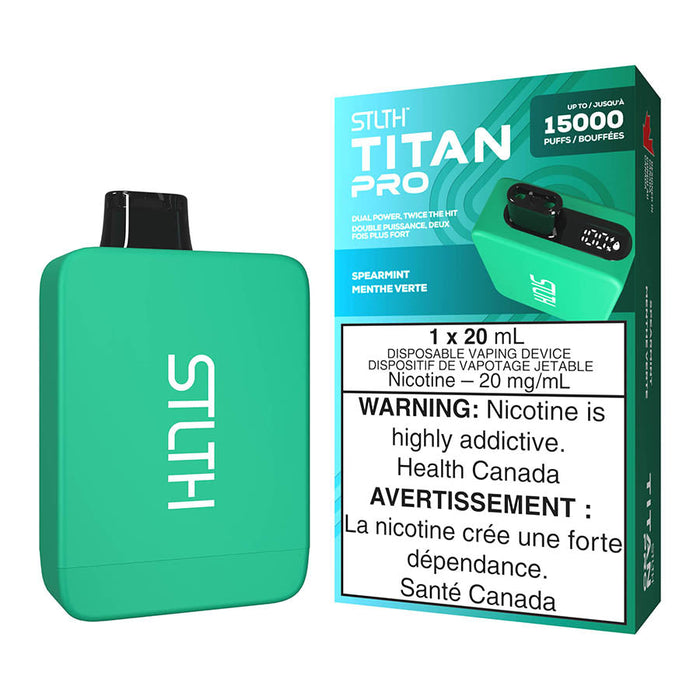 STLTH Titan Pro Disposable Vape Device - Spearmint